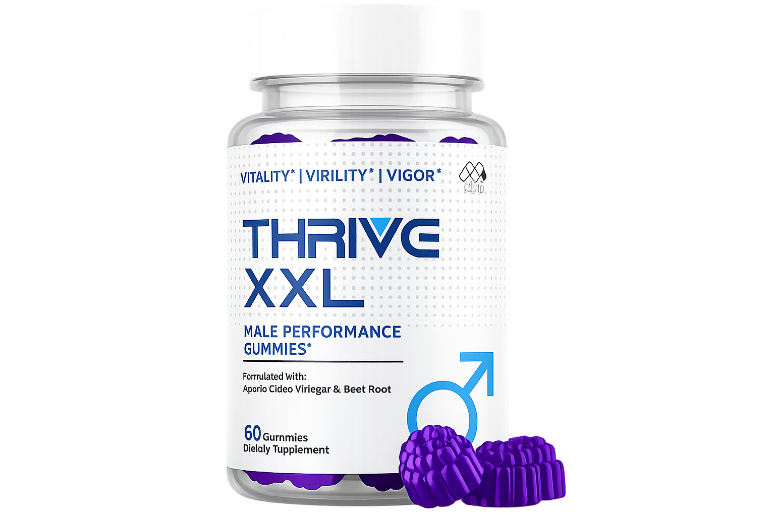 Thrive XXL Extra Strength Male Vitality Supplement with Vitamin B12 & ACV